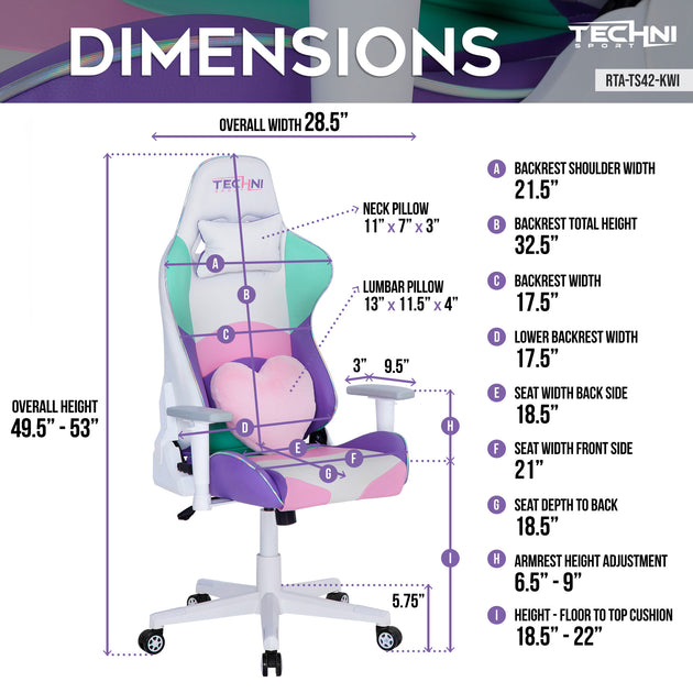 GOODSILO Kawaii Gaming Chair Pink 4