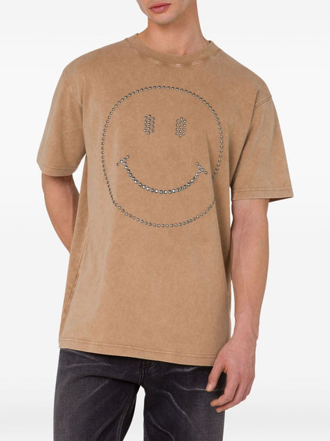 Moschino Smiley Face Studded Kurzarm T-Shirt 4