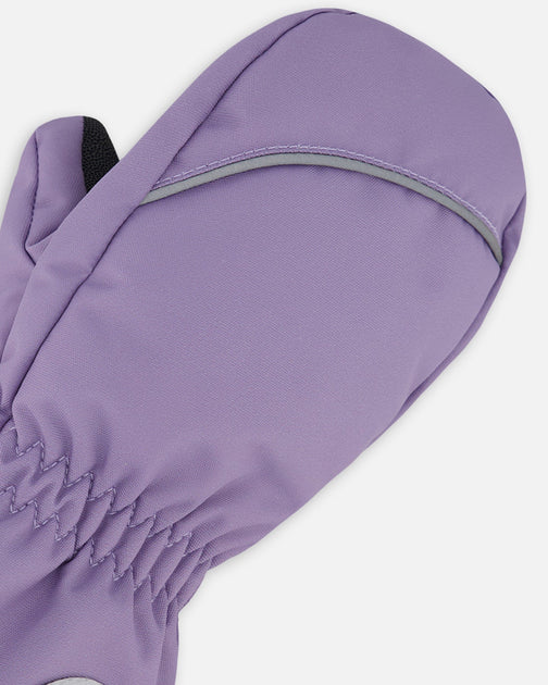 Deux par Deux Play Winter Mittens Purple Gray US 8 4