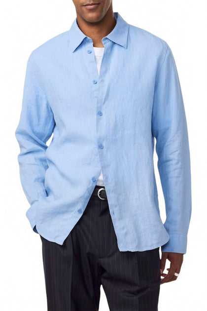 NN07 Enzo Langarmhemd Blau Small 2