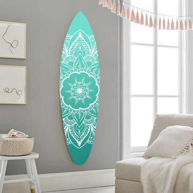 Hivvago Serenity Surfboard Wall Art Blue 76x18x1in 2