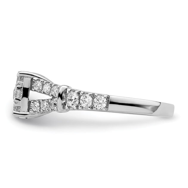Diamond2Deal Lab Grown Diamond Engagement Ring Silver US 7 8