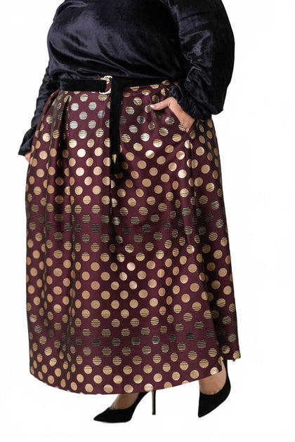 Emily Lovelock Zelda Maxi Skirt Red 2X 2