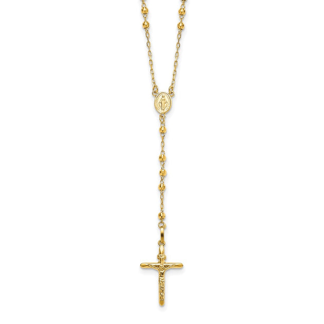 Diamond2Deal Rosary Necklace Yellow Gold 24 2