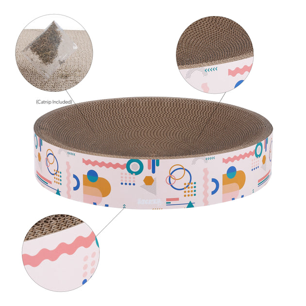 The Licker Store Nelson 20.13" Cat Scratcher Light Pink/Multi 4