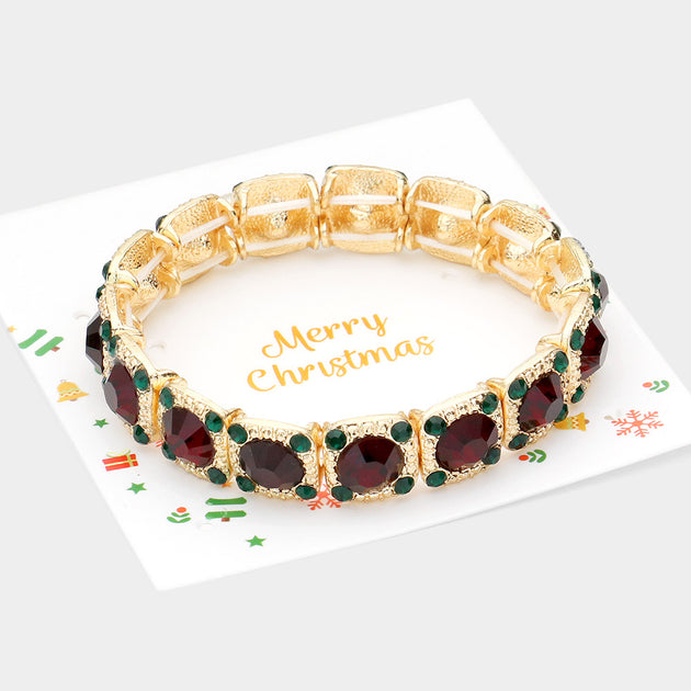 FASHNZFAB Square Stretch Evening Bracelet Black One Size 2