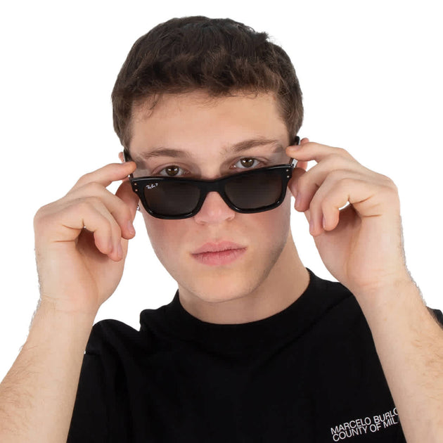 Ray-Ban RB2283 Burbank Sunglasses Black/Green 52 3