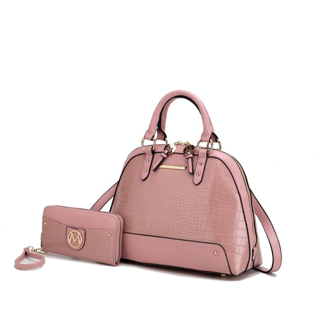 MKF Nora Satchel Handbag Beige Large 2