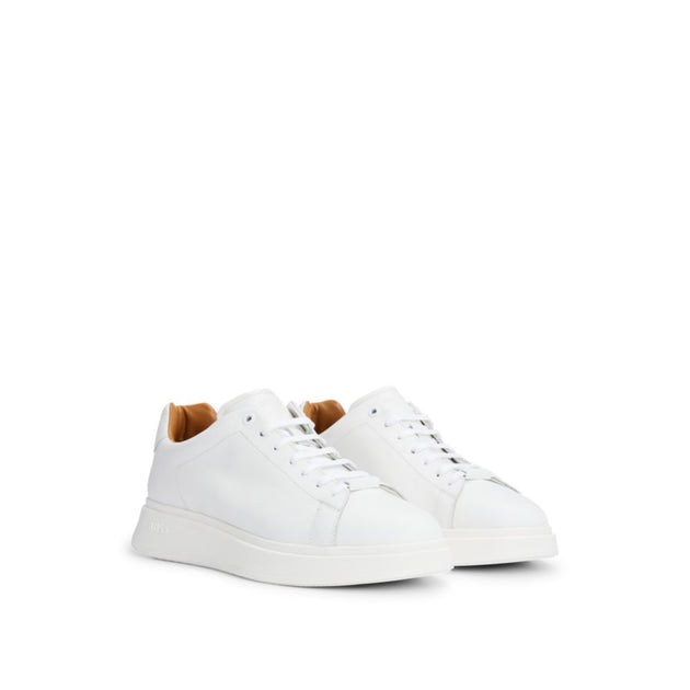 Boss Leather Trainers White US 7 2