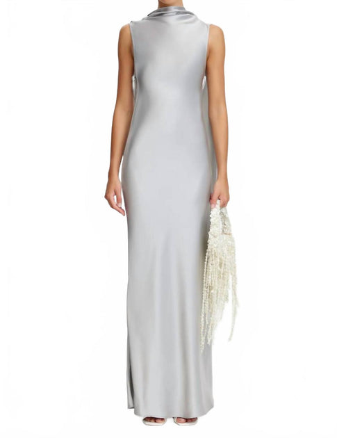 Acler Fleeden Maxi Dress Grey US 6 2