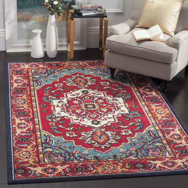 Safavieh MNC207 Area Rug Red/Turquoise 2