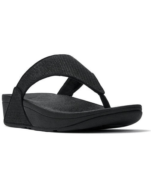 FitFlop Lulu Shimmerglitz Sandal Black US 6 2