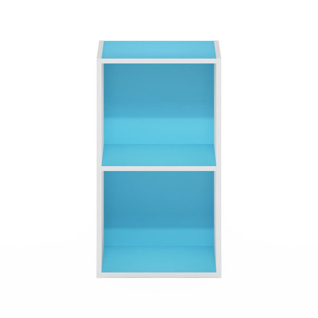 Furinno Pasir Bibliothèque Bleu Clair Blanc 4