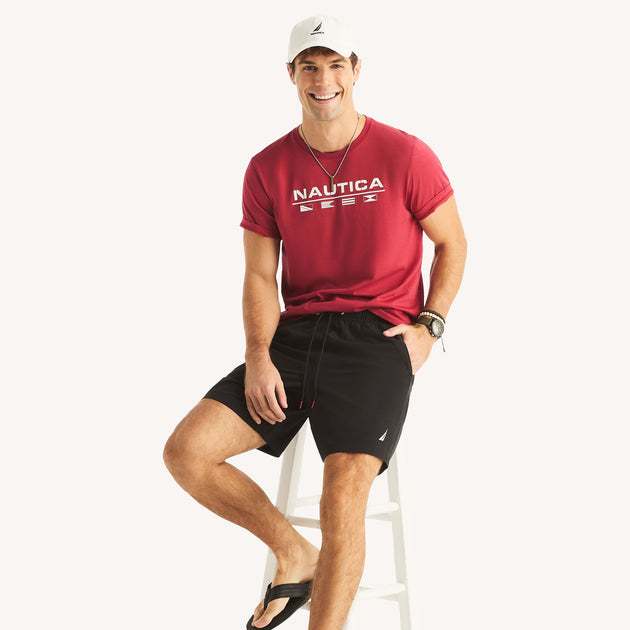 Nautica 7" Swim Trunks Black Large 4