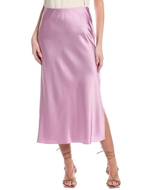 Vince Side Slip Maxi Skirt Pink Medium 2