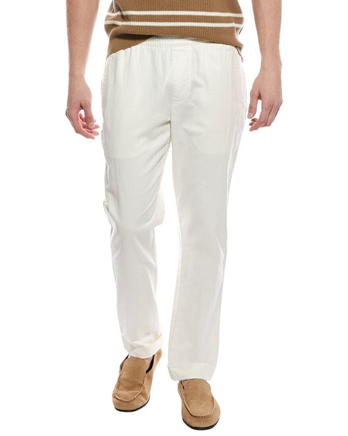 Onia Linen-Blend Stretch Cuff Pant White Medium 2