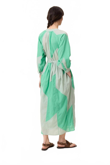 Robe Leon & Harper Runa Patch Vert Medium 3