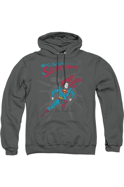 Gildan Superman It Tickles Hoodie Grey Medium 2