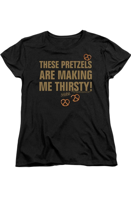 Gildan Seinfeld Pretzels Thirsty T-Shirt Black Small 2