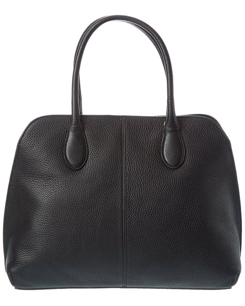 Vince Donna Medium Leather Satchel Black Medium 3