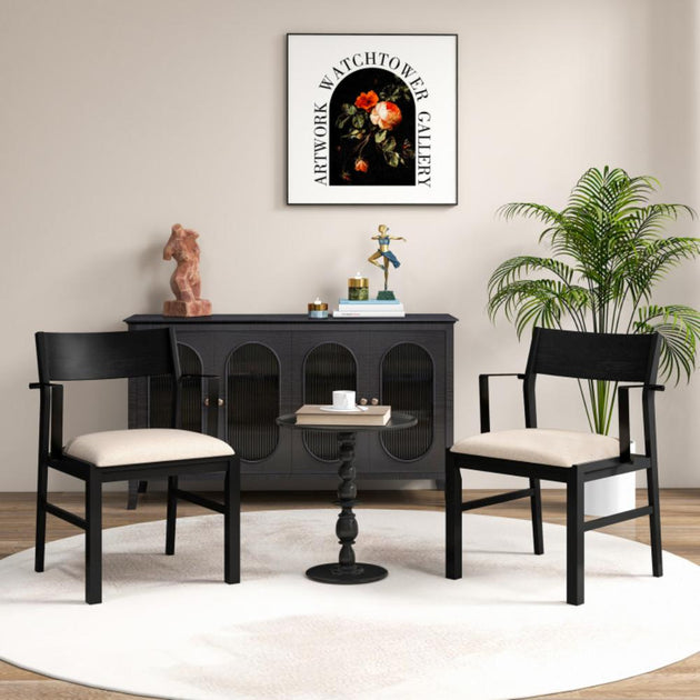 Hivvago Dining Chair Set Beige 4