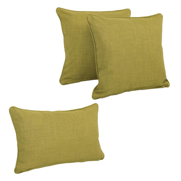 Blazing Needles Double-corded Spun Polyester Throw Pillows Avocado 2