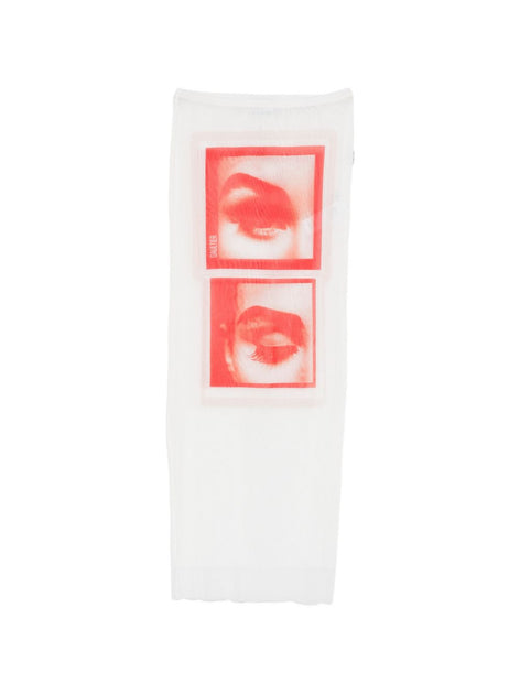 Jean Paul Gaultier Midi Sheer Skirt White Medium 2