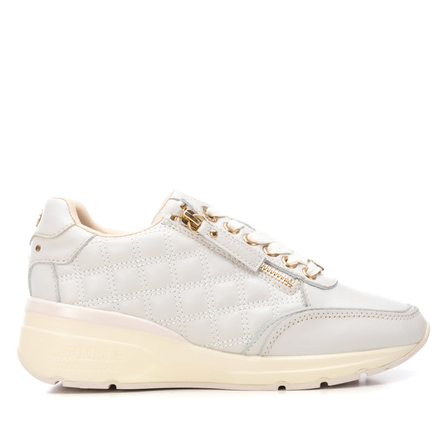 Xti Carmela Collection Women's Leather Sneakers Beige US 5.5 2