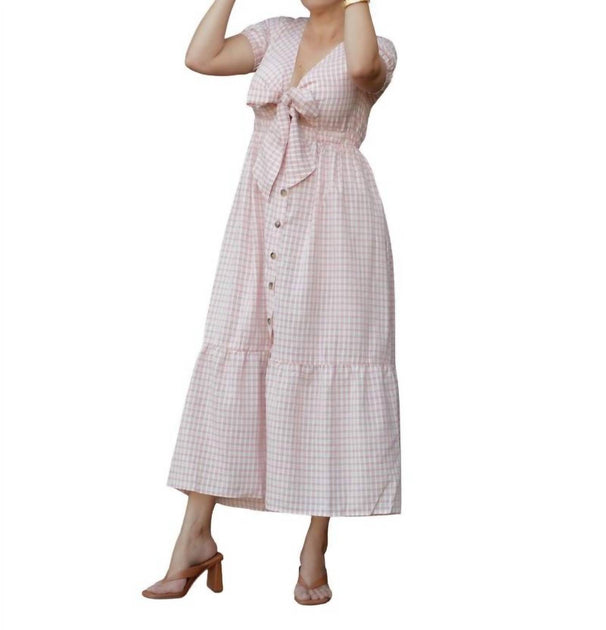 ePretty Gingham Dress Pink Medium 2