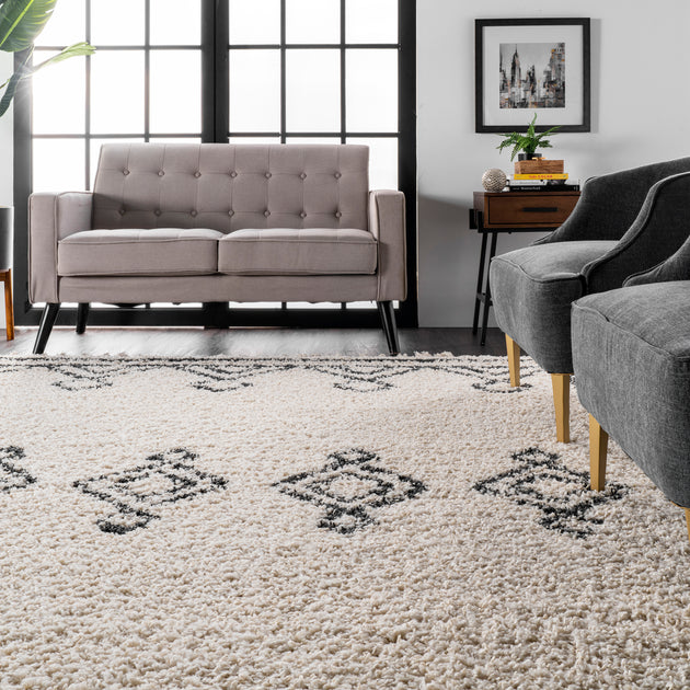 nuLOOM Mackie Moroccan Diamond Tassel Area Rug 4