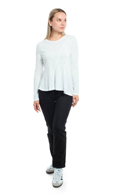 WILT Rundhals Langarmshirt Weiß XS 4