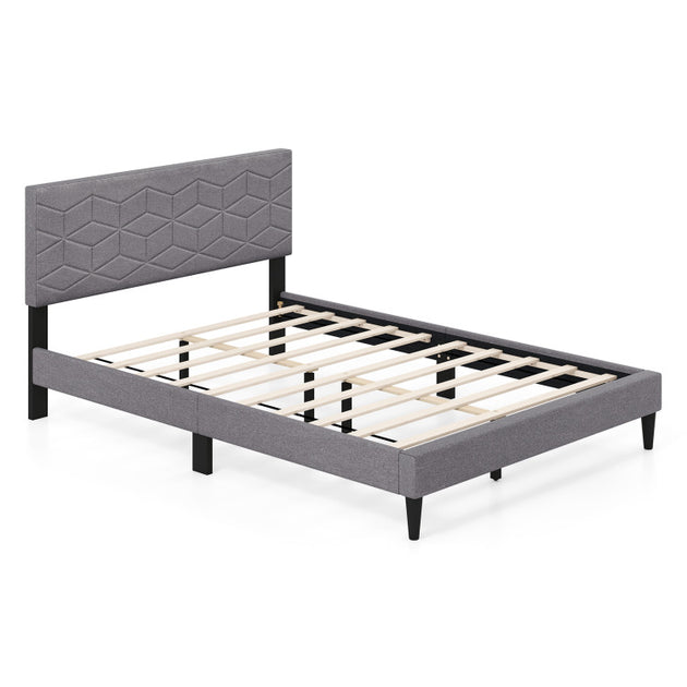 Hivvago Platform Bed Frame Gray 2