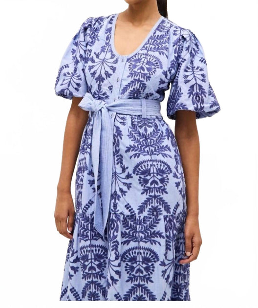 sachin and babi light blue dress Maeve Long-Sleeve Embroidered Boho Mini Dress