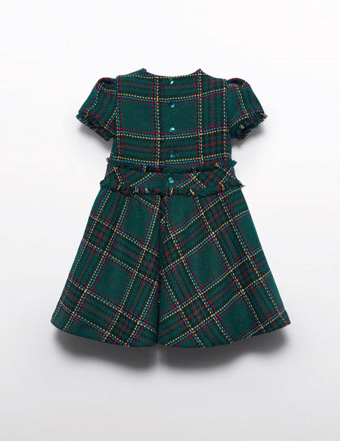 Abel & Lula Plaid Dress Green US 4 3