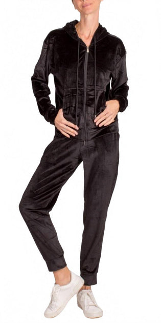 GIGI MODA Velour Tracksuit Set Black L/XL 2
