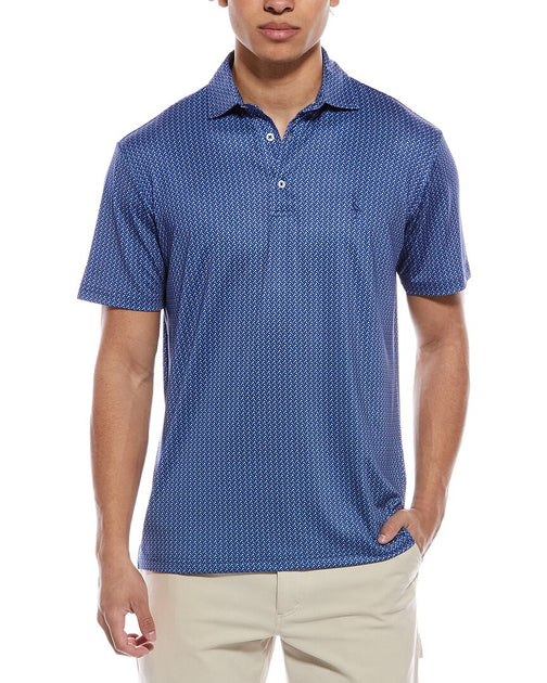 TailorByrd Golf Tees Printed Performance Polo Shirt Blue Small 2