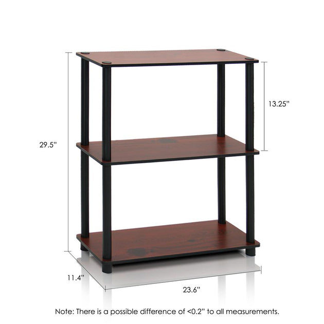 Furinno Turn-N-Tube 3-Tier Display Rack Dark Cherry 3