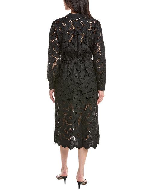 L'AGENCE Emilio Midi Shirtdress Black Medium 3