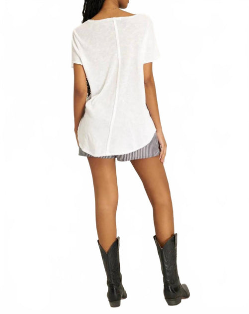Pro-Ject Wearever V-Neck Short Sleeve Top White Small 3