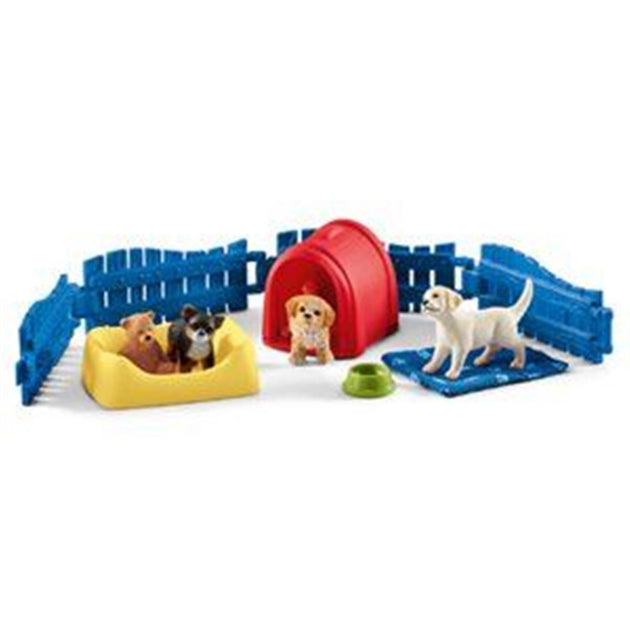 Schleich Puppy Pen Figurine, Sortierte Farbe 2