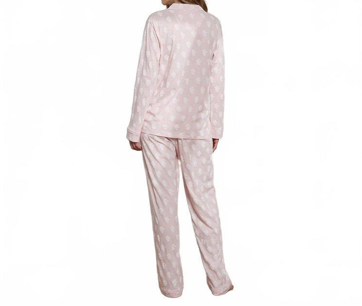 The Sleep Code Women's Printed Organic Pima Cotton Long Pj Set Multi Small 3