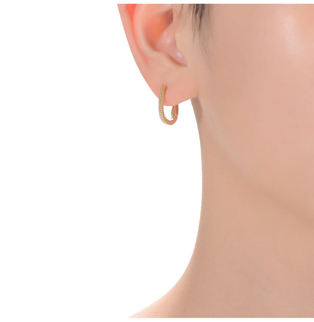 GigiGirl U Small Hoop Earrings Gold One Size 4