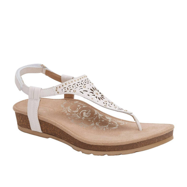 Aetrex Evelyn Thong Sandal White US 7.5 5