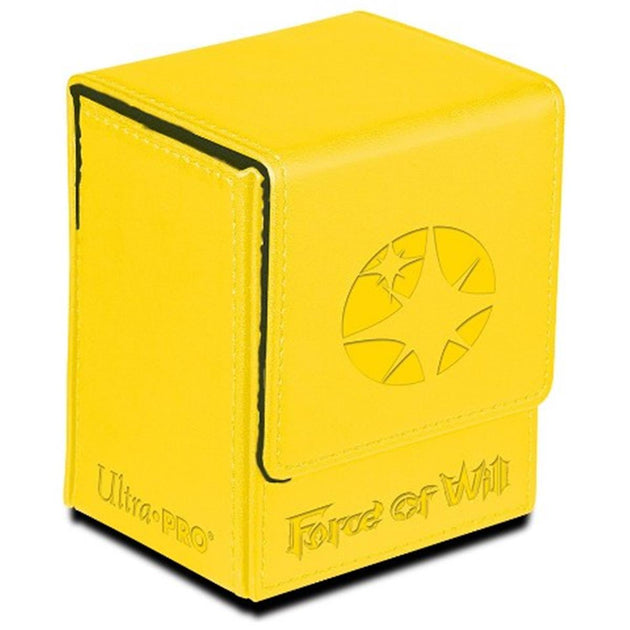 Ultra Pro Force of Will Light Magic Stone Flip Deck Box Yellow 2