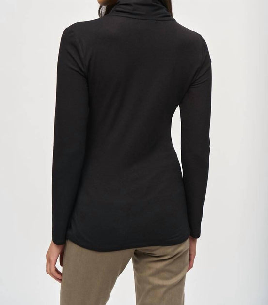 Joseph Ribkoff Jersey Knit Top Black US 4 3