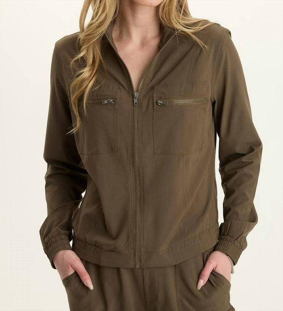 XCVI Quinn Bomber Jacket Brown Small 3