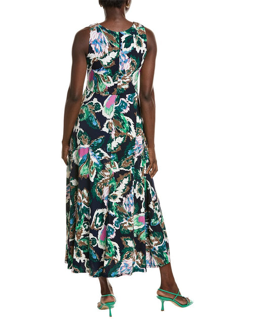 Sandra Darren Surplice Midi Dress