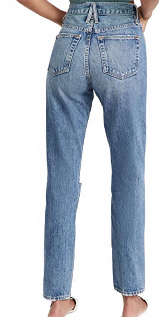 SLVRLAKE Roxy High-Rise Distressed Jean Blue 28 4