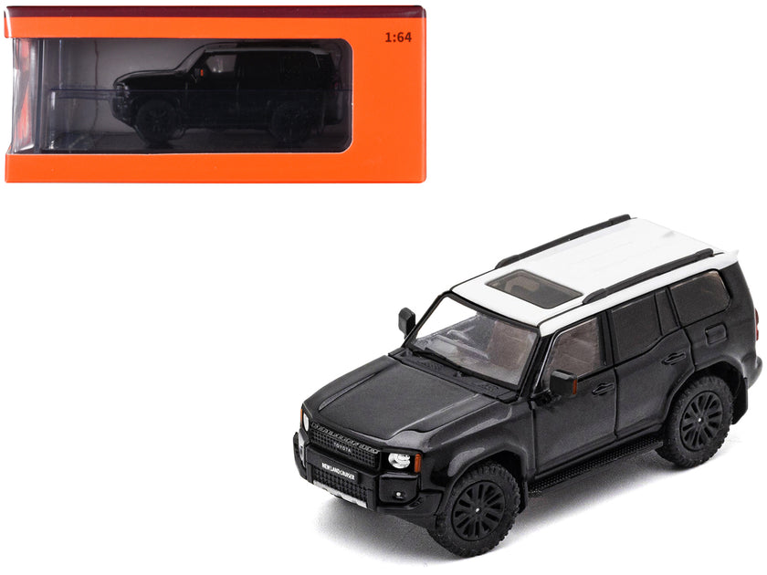 GCD Toyota Land Cruiser Prado 250 Black White 1/64 Diecast Model Car 2