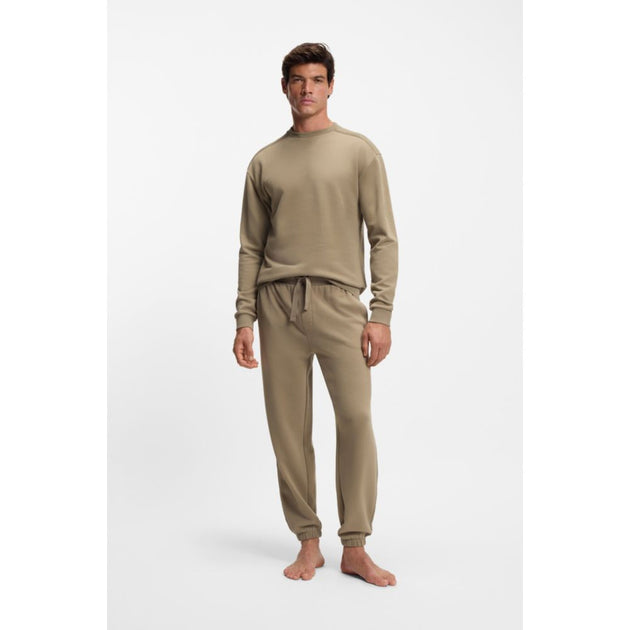 Boss Embroidered-logo Tracksuit Bottoms Brown Large 3